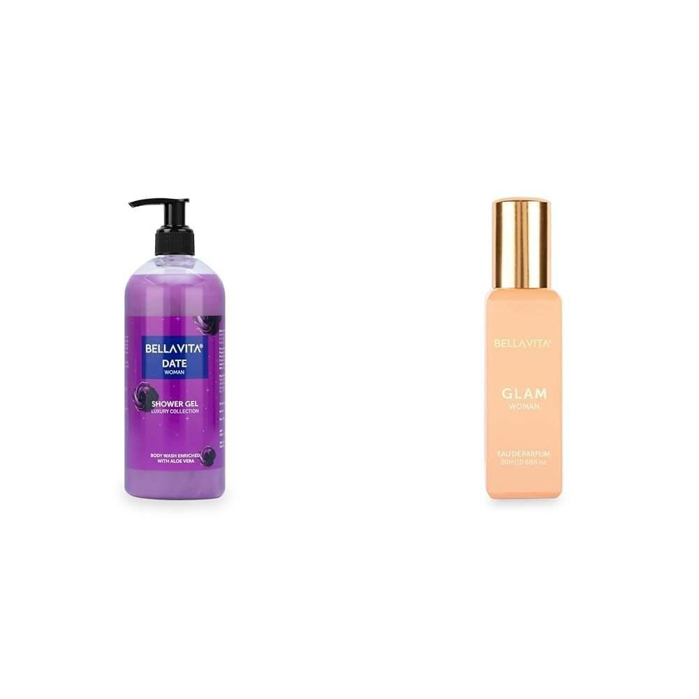 uk412DcdSstiL-1.jpg Bella Vita Luxury Date Woman Body Wash Refreshing Shower Gel for Deep Cleansing Hydrating Moisturising Softer & Smoother Skin with Aloe Vera 500 Ml GLAM Woman Eau De Parfum - Fast UK Delivery - Image 1