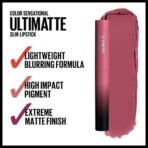 Maybelline New York Color Sensational Ultimatte Matte Lipstick, Non-Drying, Intense Color Pigment, More Mauve, Purple Mauve Pink, 0.06 oz - Fast UK Delivery - Image 5