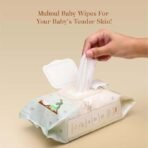 Baby Forest Mulmul Baby Wipes | Ultra-Soft Baby Wet Wipes | Water Based Wipes | Chemical Free & Organic Baby Wipes | 3x Thicker & Softer Wipes | 72 Wipes | Pack of 9 - Fast UK Delivery - Image 4