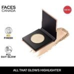 FACESCANADA All That Glows Highlighter - Hello Sunshine, 4g | HD Finish | Lightweight Flawless All Day Glow | Intense Pigment | Rich Gold Hue | Blendable & Buildable | Enriched With Vitamin C & E - Fast UK Delivery - Image 3