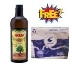 Figaro Extra Virgin Olive Oil-1L Bottle| Free Century Napkin(30 * 30cm)(Pack of 50)| 100% Natural and Cold Extracted Oil- Perfect for Salad, Paratha, Marinade - Imported from Spain - Fast UK Delivery - Image 3