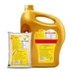 Saffola Gold Refined Cooking oil | Power of 3 - Balance of Good Fats, Triple Anti-Oxidant System & Fortified with Vitamins | Multi-Source Edible Rice Bran & Corn Oil | 5 Litre Jar + 1L Pouch - Fast UK Delivery - Image 5