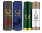 Denver Male Hamilton, Imperial & Goal & Rider Woody Spray Deo (165 Ml) Pack Of 4, 4 Count - Fast UK Delivery