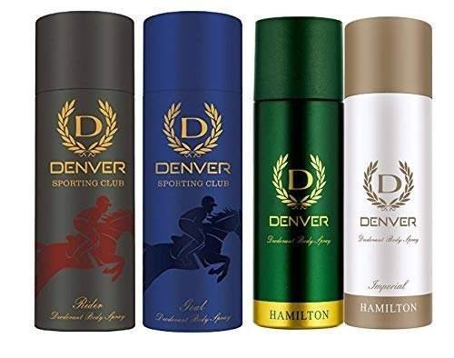 uk412yYDSrMFL-1-1.jpg Denver Male Hamilton, Imperial & Goal & Rider Woody Spray Deo (165 Ml) Pack Of 4, 4 Count - Fast UK Delivery - Image 1