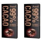 Amul 99% Dark Chocolate, 125g Pack of 2 - Fast UK Delivery