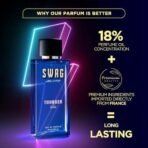 Bella Vita Luxury SWAG THUNDER Eau De Parfum Perfume for Man with Bergamot, Sandalwood & Lily|Woody & Musky Premium Long Lasting Fragrance Scent 100ml - Fast UK Delivery - Image 4