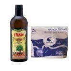 Figaro Extra Virgin Olive Oil-1L Bottle| Free Century Napkin(30 * 30cm)(Pack of 50)| 100% Natural and Cold Extracted Oil- Perfect for Salad, Paratha, Marinade - Imported from Spain - Fast UK Delivery - Image 2