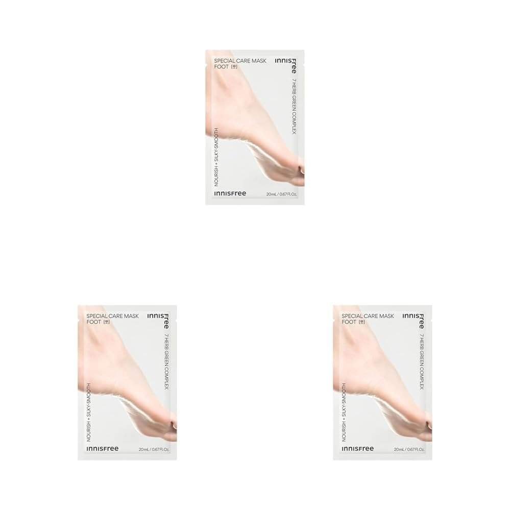 uk413hCe9ZqJL-1.jpg Innisfree Special Care Mask Foot 20ml, Intensive moisturizing foot mask (Pack of 3) - Fast UK Delivery - Image 1