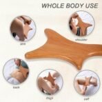 FA INDUSTRIES Drainage Massage Paddle Use For Manual Anti-Cellulite Gua Sha Tool Muscle Pain Relief Soft Tissue Therapy Back Legs And Body With Wooden Face Massager, Set of 2 - Fast UK Delivery - Image 3