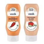 Veeba Salad dressings Combo - Chipotle Southwest, 300g and Thousand Island Dressing, 300g - Pack of 2 - Fast UK Delivery