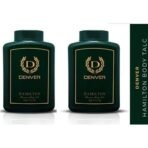 DENVER Hamilton Premium Body Talc - 100GM Each (Pack of 2) | Scented Talcum Powder For Men - Fast UK Delivery - Image 3