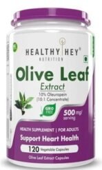 HealthyHey Nutrition Olive Leaf Extract | Super Strength: 10% Oleuropein -120 Vegetarian Capsules - Fast UK Delivery