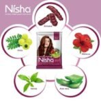 Nisha Natural Henna Based Hair Colour, Brown, Herbal Care with Silky & Shiny Soft Hair Formula pack of 10pc - Fast UK Delivery - Image 4