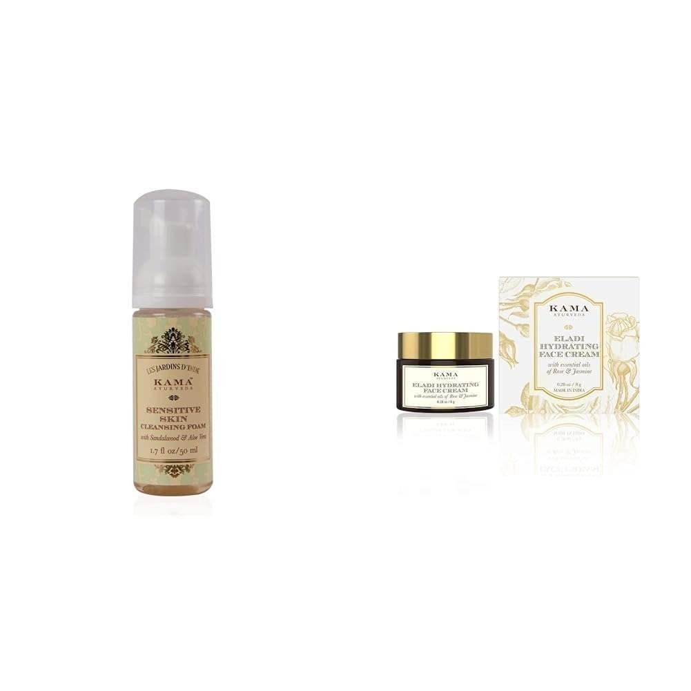 uk416Aeb71iWL-1-1.jpg Kama Ayurveda Sensitive Skin Cleansing Foam, 50ml,KAMA AYURVEDA ELADI HYDRATING FACE CREAM 8GM - Fast UK Delivery - Image 1