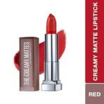 Maybelline New York Color Sensational Creamy Matte Lipstick, 640 Red Liberation, 3.9g and Maybelline New York Colossal Kajal, Black, 0.35g - Fast UK Delivery - Image 4