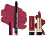 FACESCANADA Ultime Pro Hd Intense Matte Lipstick + Primer - Bold Wine (Maroon), 1.4G & Faces Canada Comfy Matte Creme Lipstick - Raise The Roof 01, 4.2G | 8Hr Long Stay | - Fast UK Delivery - Image 2
