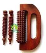 FA INDUSTRIES Wooden Massager Handheld Body Calf massager (5 x 3 Inch) Jimmy Point massager (5 x 1 Inch) Acupressure Pain Relief Massager set of 3 - Fast UK Delivery