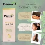 Deewal Moringa Hair Oil | 100% Natural | Deep Moisturizer for Ultra Shiny & Smooth Hair | Promotes Hair Growth | Reduces Hair Breakage, Dandruff & Dry Scalp | Herbal Hair Care Solution - Fast UK Delivery - Image 4