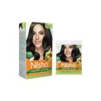 Nisha Cream Hair Color Combo Pack of Natural Black 120gm Jumbo + 40gm Sachet Pack Fast Shipping to USA & Canada - Image 2