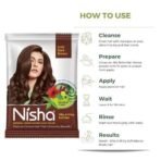 Nisha Natural Henna Powder For Hair Colour, 3.0 Dark Brown Hair Color, Herbal Conditioning Hair Dye for Silky & Shiny Soft Hair Colour for Men & Women - Fast UK Delivery - Image 5
