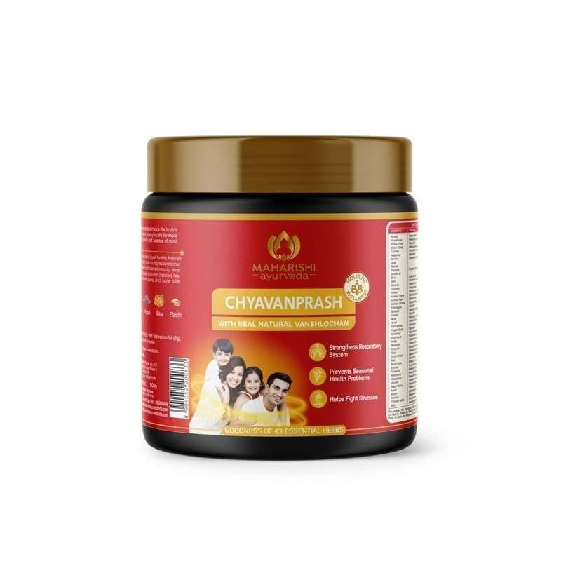 uk417sErZ8qL-1.jpg Maharishi Ayurveda Authentic Chyavanprash | Immunity Booster For All Seasons Chyawanprash | With Pure Vanshlochan | For Strength & Stamina (500gm) - Fast UK Delivery - Image 1