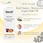 Deewal Red Onion + Moroccan Hair Oil - Strengthening Hair Oil | Natural 100% chemical free| Promotes Hair Growth & Reduces Hair Fall | 100ml - Fast UK Delivery - Image 4