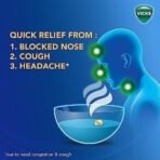 Vicks VapoRub SteamPods 10s, For Steam Inhalation, Quick relief from blocked nose, sinus congestion, headache, and cough due to cold. - Fast UK Delivery - Image 5