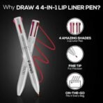 RENEE Draw 4-4-in-1 Lip Liner, Four Shades Pinks, Brown, Nude & Red in One Pen - Highly Pigmented, Rich Texture, Matte Finish, One-swipe Application & Travel-friendly - Fast UK Delivery - Image 4