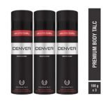 DENVER Black Code Premium Body Talc - 100Gm (Pack of 3) | Scented Talcum Powder - Fast UK Delivery - Image 3