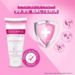 Charmis Deep Radiance Vitamin C Cream for Hands with Hyaluronic Acid, Protection from 99.9% Bacteria and Hydrated Hands, Non Sticky and Quick Absorbing, All Skin Types, 150g - Fast UK Delivery - Image 4