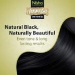Nisha Herba Gel Hair Colour Gel, Original Black 1 Litre | No Ammonia, No Stain, Non-Drip Vegan Formula | Permanent Hair Colour & Hair Dye | 100% Grey Coverage & Long-Lasting Shine - Fast UK Delivery - Image 4
