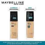 Maybelline New York Fit Me Matte+Poreless Light Coverage Liquid Foundation For Oily Skin oil, 128 Warm Nude 30Ml, Concealer, 25 Medium, 6.8Ml And Compact Powder, Shade 128 Warm Nude, 8G, Pack Of 1 - Fast UK Delivery - Image 4