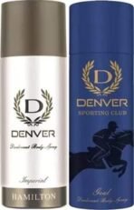 DENVER Imperial Deo + Goal Deo (165ML Each) - Combo Pack of 2 | Long Lasting Fragrance Deodorant Body Spray for Men - Fast UK Delivery - Image 2