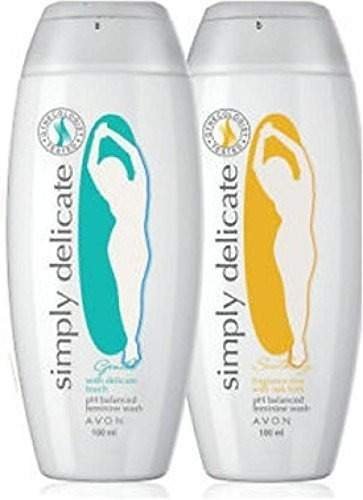 uk41AF1k64B2L-1-1.jpg Avon Avon Simply Delicate Soothing (100ml) & Gentle (100ml) Ph Balanced Feminine Intimate Wash Intimate Wash (200 ml, Pack of 2) - Fast UK Delivery - Image 1