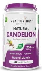 HealthyHey Nutrition Dandelion Root Extract - Natural - 10:1 Ratio - Natural Diuretic & Support Digestion, 60 Vegetable Capsules - Fast UK Delivery - Image 2