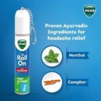 Vicks Headache Relief Roll-On, 2s Pack, Fast Action in 2 Minutes, with Menthol & Camphor - Fast UK Delivery - Image 5
