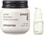 Innisfree Super Volcanic Pore Clay Mask 2X 100ml & Innisfree Green Tea Seed Serum- Mini (30ml) Combo - Fast UK Delivery - Image 2