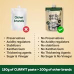 CURRYiT Preservative Free Garlic Paste 150gm | Thick & Coarse | Ready to Cook Lehsun Cooking Paste| Fresh & Pure | Organically Processed Garlic paste (Pack of 3) - Fast UK Delivery - Image 5