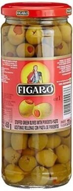 Figaro Green Olives Stuffed with Pimiento Paste, 15.87 oz, 450 g - Fast UK Delivery - Image 3