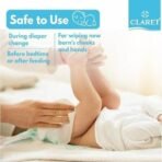 Claret Baby Wet Wipes, 99% Purified Water wipes, Aloe Barbadensis ,Gentle & Soap-Free, Prevents Rashes & Redness, Dermatologically Tested Baby wet wipes, Alcohol-Free wipes for entire body , Pack of 3 (72 Wipes/each) - Fast UK Delivery - Image 7
