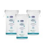 Chicco Baby Moments Cotton Squares Combo of 60 Pcs (White) - Pack of 3 - Fast UK Delivery - Image 2