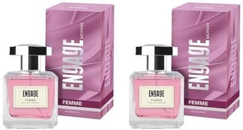uk41DO94pbVzL-1-1.jpg Engage Femme EDP Perfume for Women 90ml, Citrus and Floral, Premium Long Lasting Fragrance, Skin Friendly, Everyday Fragrance (Pack of 2) - Fast UK Delivery - Image 1