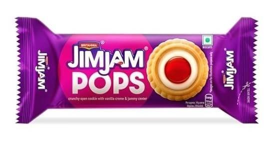 uk41DS4u5miYL-1-1.jpg JimJam Pops - Crunchy Open Cookie with Vanilla CREME and Jammy Center| 35 gm | A New Way to savour CREME bisuits - Fast UK Delivery - Image 1