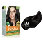 Nisha Cream Hair Color Combo Pack of Natural Black 120gm Jumbo + 40gm Sachet Pack Fast Shipping to USA & Canada - Image 3
