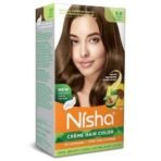 Nisha Cream hair color no ammoniaCream formula (60gm+60ml Each Pack) Light Brown(Pack of 1) - Fast UK Delivery - Image 2