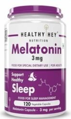 HealthyHey Nutrition Melatonin 3mg, Pack of 120 vegetable capsules - Promotes Sleep and Relaxation - Fast UK Delivery - Image 2