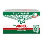 Ariel Matic Front Load Detergent Washing Powder - 5kg Plus 3kg & Matic Liquid Detergent, Front Load, 1 Litre, Pack Of 1 - Fast UK Delivery - Image 3