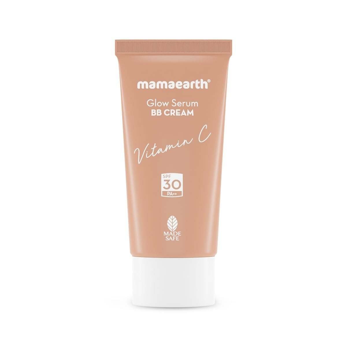 uk41FBBgbUItL-1.jpg Mamaearth Glow Serum BB Cream with Vitamin C & Turmeric - 25 g | Long Lasting Natural Coverage | SPF 30 PA++ Sun Protection| Lightweight & Hydrating - Fast UK Delivery - Image 1