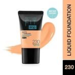 Maybelline New York Liquid Matte Foundation Medium Coverage For All Skin Types 230 Natural Buff & New York Compact Pressed Powder 230 Natural Buff, 8G, Pack Of 1 - Fast UK Delivery - Image 4