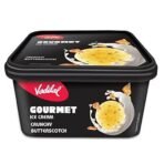 Vadilal Gourmet Crunchy Butterscotch Ice Cream, 1000ml Tub - Fast UK Delivery - Image 2